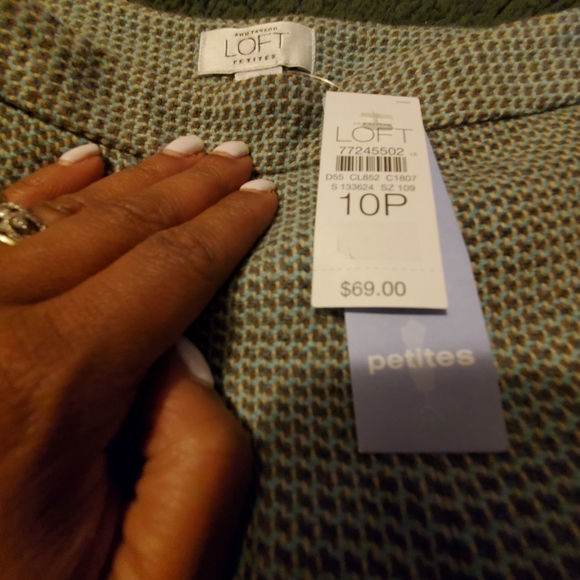 NWT ANN TAYLOR LOFT PETITES WOOL BLEND A LINE SKIRT - Picture 3 of 9